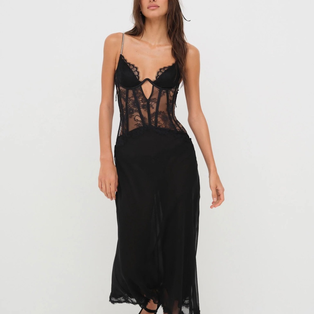 NEW WITH TAGS For Love And Lemons Black Lace Dress